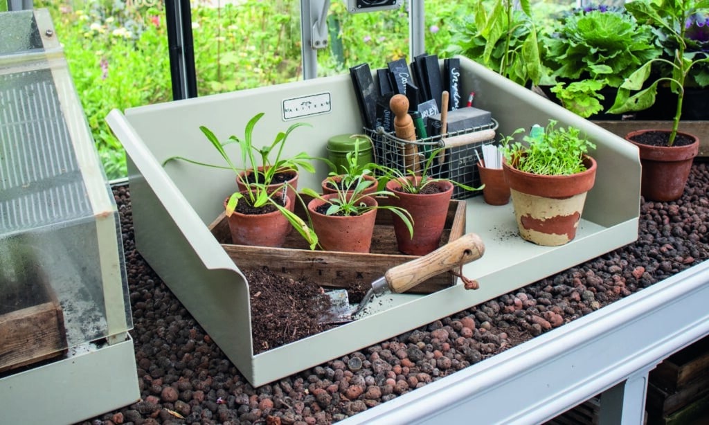 Potting Shoe on bench